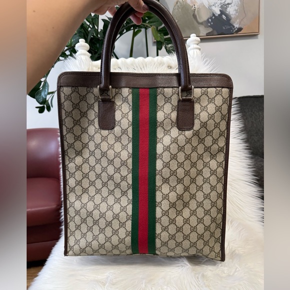 🔥 FLASH SALE LIMITED TIME🔥Authentic Gucci Tote with Sherry Line - Picture 3 of 17